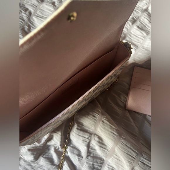 LV Damier Azur Felicie Crossbody Pouchette - Picture 9 of 10